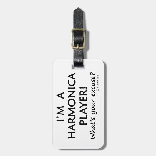 Harmonica Player Gepäckanhänger (Vorderseite vertikal)