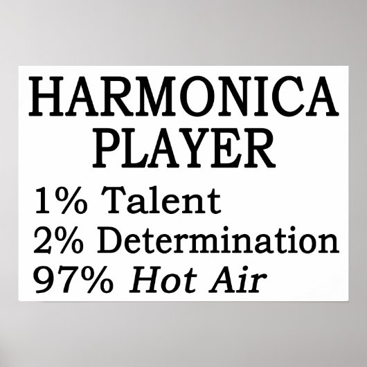 Harmonica Player Hot Air Poster (Vorne)