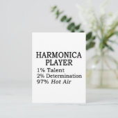 Harmonica Player Hot Air Postkarte (Stehend Vorderseite)
