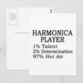 Harmonica Player Hot Air Postkarte (Vorne/Hinten)