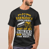 Harmonica Player Playing Harmonica T-Shirt (Vorderseite)