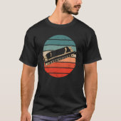 Harmonica Player Retro Sunset Harp T-Shirt (Vorderseite)