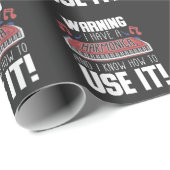 Harmonica Player Warning Blues Music French Harp Geschenkpapier (Rolleneckpunkt)