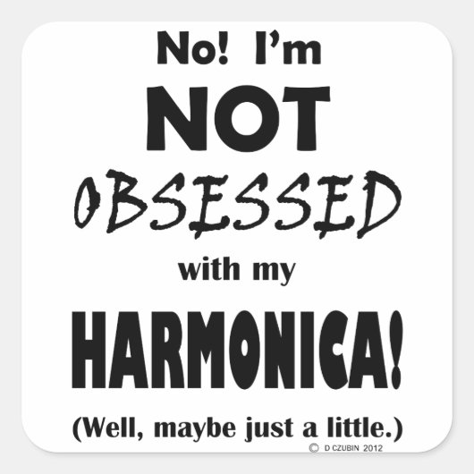 Harmonica Quadratischer Aufkleber (Vorderseite)