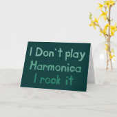 Harmonica Rock It Greeting Card Karte (Gelbe Blume)