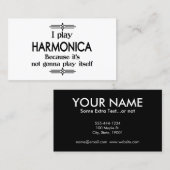 Harmonica - Spielen Sie sich selbst Funny Deko Mus Visitenkarte (Vorne/Hinten)