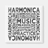 Harmonica Typografie Magnet (Vorne)