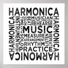 Harmonica Typografie Poster