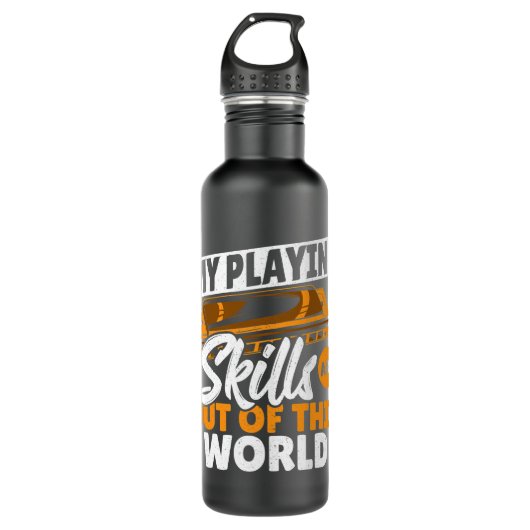 Harmonica über meine Spielfähigkeiten hinaus sind Edelstahlflasche (Vorderseite)