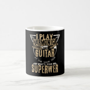 Harmonica und Gitarre Kaffeetasse