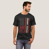 Harmonica Vintag American Flag Patriotic Harmonic T-Shirt (Vorne ganz)