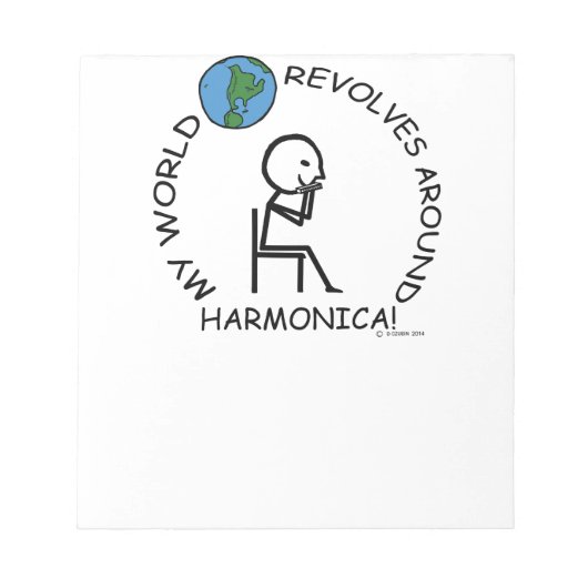 Harmonica - Weltumdrehungen Notizblock (Vorderseite)