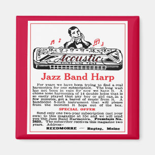 Harmonica-Werbeanzeige Magnet