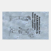 Harmonica Zombie Explode rechteckige Aufkleber (Vorderseite)