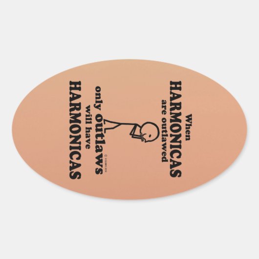 Harmonicas Oval-Aufkleber Ovaler Aufkleber (Vorderseite)