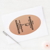 Harmonicas Oval-Aufkleber Ovaler Aufkleber (Umschlag)