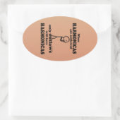 Harmonicas Oval-Aufkleber Ovaler Aufkleber (Tasche)