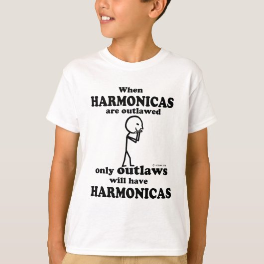 Harmonicas verboten T-Shirt (Vorderseite)