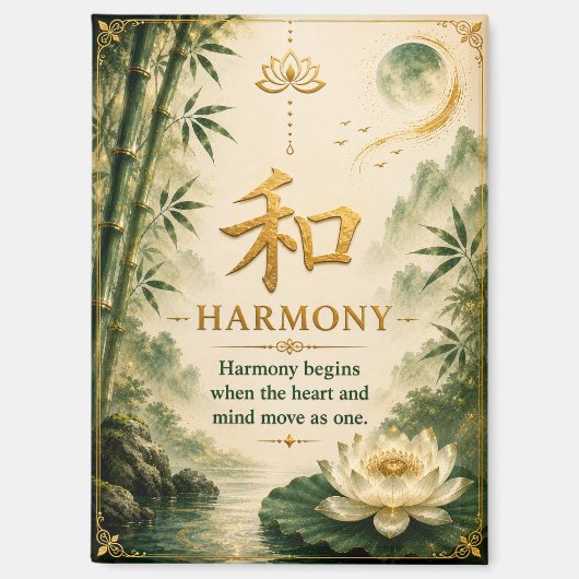 Harmonie (和) chinesischer Zeichenmagnet Magnet (Vorderseite)