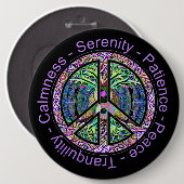 Harmonie, Balance, Einssein-Friedenssymbol Button (Vorne & Hinten)