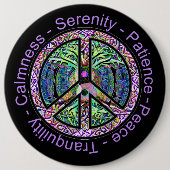 Harmonie, Balance, Einssein-Friedenssymbol Button (Vorderseite)