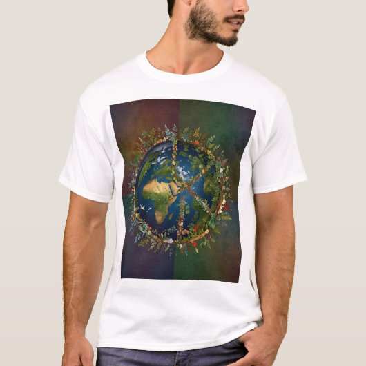 Harmonie: Das Emblem des grünen Friedens der Erde T-Shirt (Vorderseite)