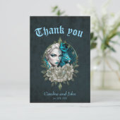 Harmonie der Elemente, die Frau mit dem Löwen. Dankeskarte (Stehend Vorderseite)