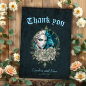 Harmonie der Elemente, die Frau mit dem Löwen. Dankeskarte