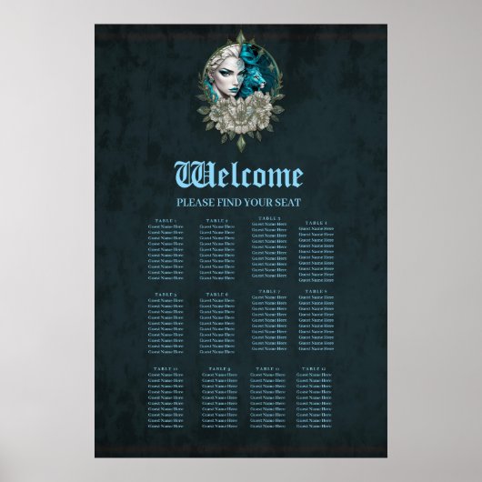 Harmonie der Elemente, die Frau mit dem Löwen. Poster (Vorne)