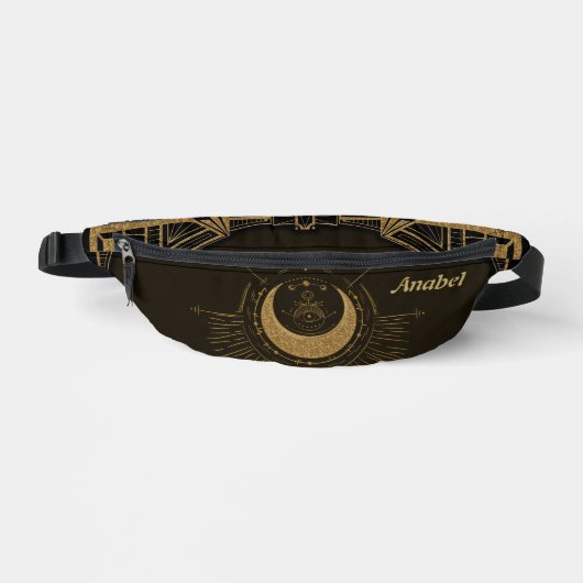 Harmonie der Elemente: Mond, Gold und Geometrie. Bauchtasche (Vorderseite)