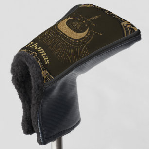 Harmonie der Elemente: Mond, Gold und Geometrie. Golf Headcover