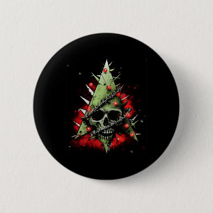 Harmonie der Gegensätze Weihnachtsbaum trifft Punk Button