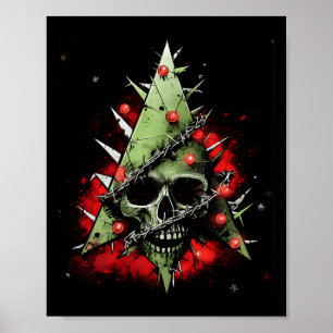 Harmonie der Gegensätze Weihnachtsbaum trifft Punk Poster