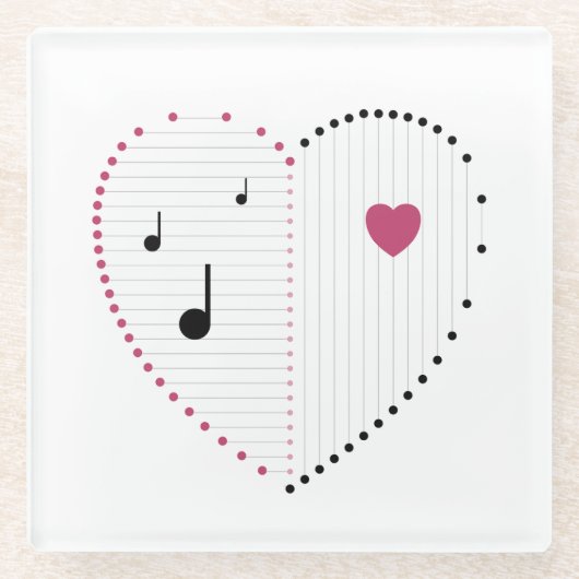 Harmonie der Liebe Glasuntersetzer (Vorderseite)