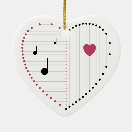 Harmonie der Liebe Keramik Ornament (Hinten)