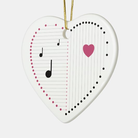 Harmonie der Liebe Keramik Ornament (Links)