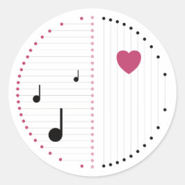 Harmonie der Liebe Runder Aufkleber