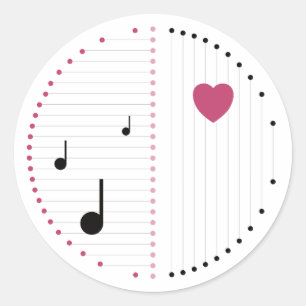 Harmonie der Liebe Runder Aufkleber