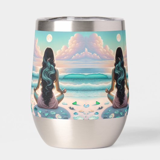 Harmonie der Meditation am Strand (Rückseite)