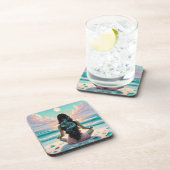 Harmonie der Meditation am Strand Getränkeuntersetzer (Rechte Seite)