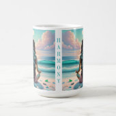 Harmonie der Meditation am Strand Kaffeetasse (Mittel)