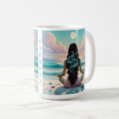 Harmonie der Meditation am Strand Kaffeetasse (VorderseiteRechts)