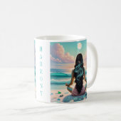 Harmonie der Meditation am Strand Kaffeetasse (VorderseiteRechts)
