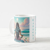 Harmonie der Meditation am Strand Kaffeetasse (Vorderseite Links)