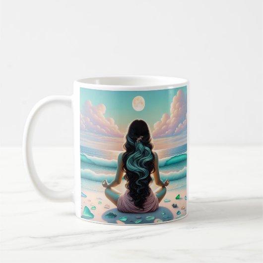Harmonie der Meditation am Strand Kaffeetasse (Links)