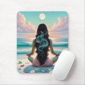 Harmonie der Meditation am Strand Mousepad (Mit Mouse)