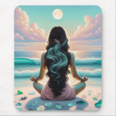 Harmonie der Meditation am Strand Mousepad (Vorne)