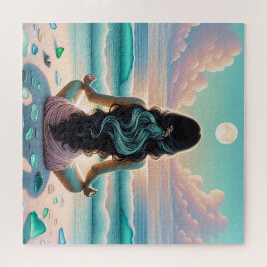 Harmonie der Meditation am Strand Puzzle (Horizontal)