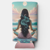 Harmonie der Meditation am Strand Selters Dosenkühler (Rückseite)