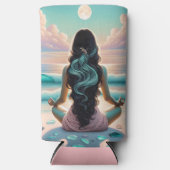 Harmonie der Meditation am Strand Selters Dosenkühler (Vorderseite)